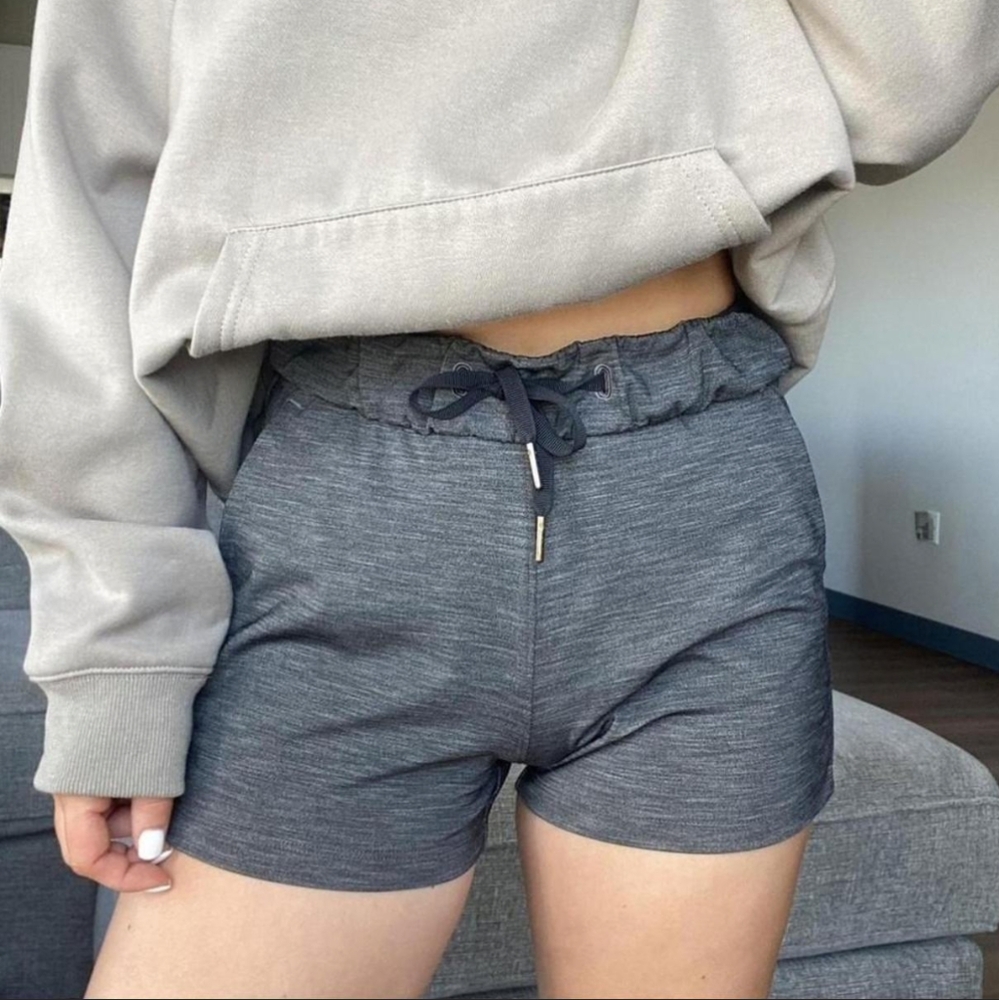 Lululemon On The Fly Gray Shorts